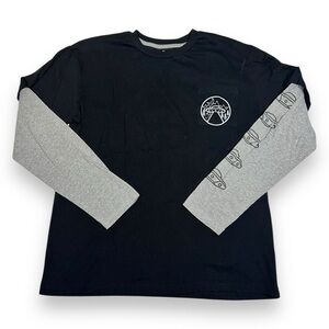 Thereabouts Boy’s Long Sleeve Graphic Tee Black/Gray Size XL Husky